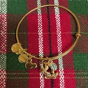 Disney Peter Pan Alex and Ani Gold Bangle with Charms